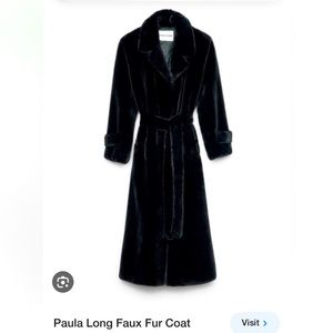 Beautiful belted faux fur STAND STUDIO Paula coat.